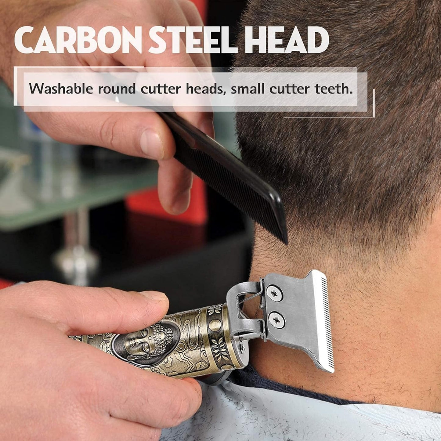 Golden trimmerSmart Beard Trimmer - Power adapt technology for precise trimming for Men- 20 settings; 90 min run time with Quick Charge,