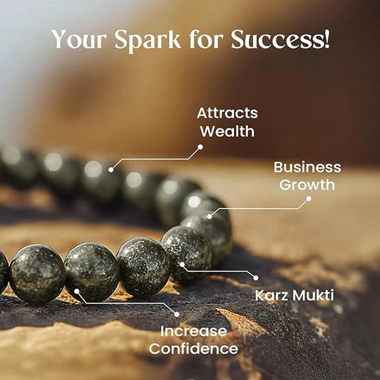 💰 Astrotalk Raw Pyrite Bracelet 💎 | 📜 Comes with Certificate of Authenticity 🪬 | 🌟 Attracts Wealth, Abundance & Positive Energy 💸 | 💪 Boosts Confidence & Personal Power 🔥 | ♈ Astrology Bracelet for Men & Women 👩‍🦱👨‍🦰